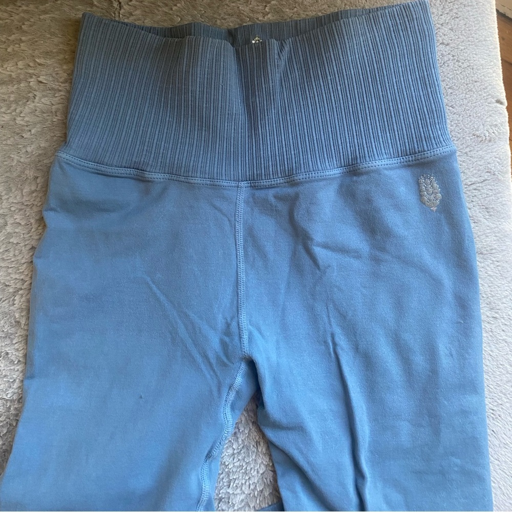 Free People High Rise Blue Leggings